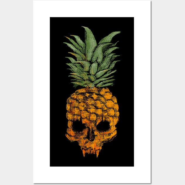 Pineapple Skull Wall Art by 38Sunsets